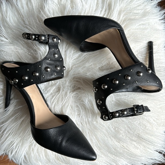 Vince Camuto ledena studded ankle strap heels Sz 8 - Picture 2 of 10